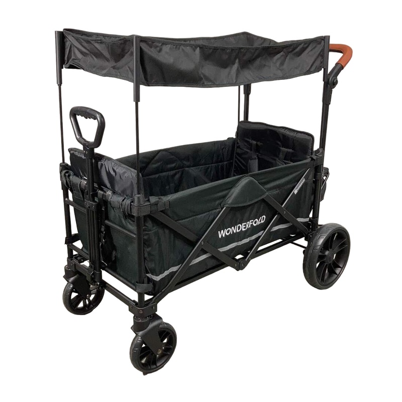 Wonderfold X2 Push + Pull Double Stroller Wagon, Stealth Black, 2023
