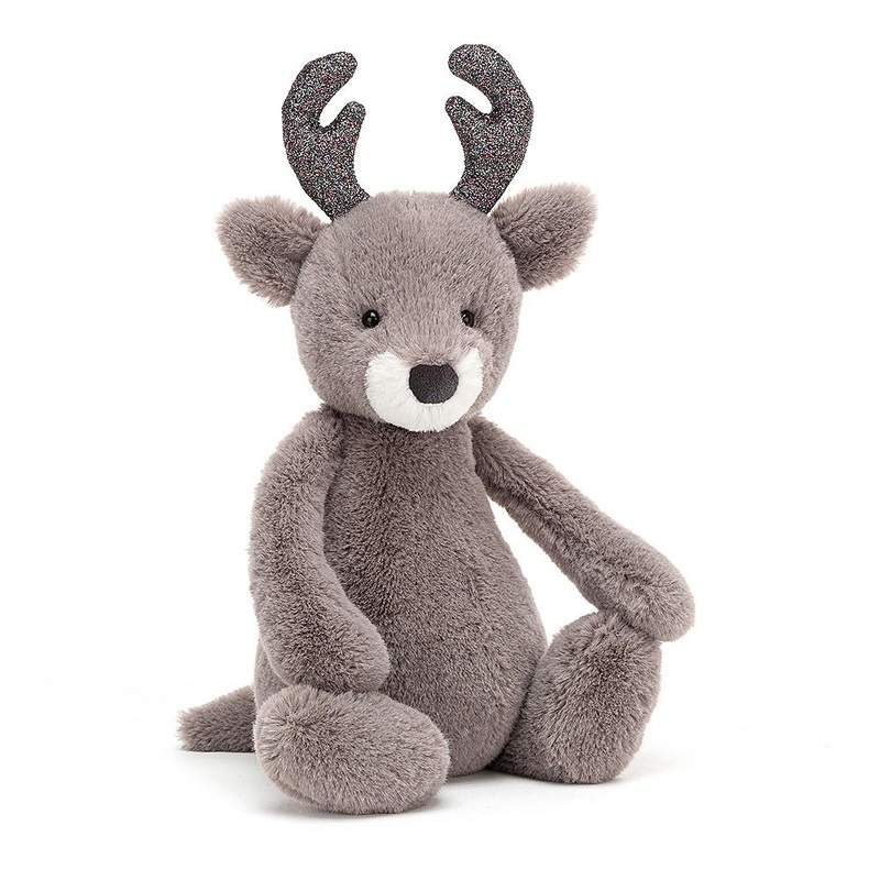 Jellycat Bashful Glitz Reindeer, 12″