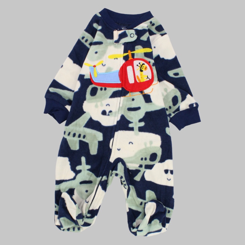 Helicopter Long-Sleeved Baby Footie
