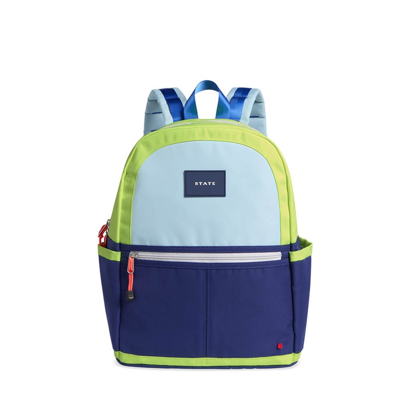 Kane Double Pocket Backpack Navy/Neon