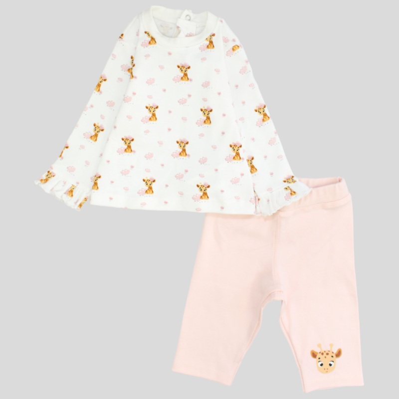 Little Giraffes Long-Sleeved Fleeced Pajama