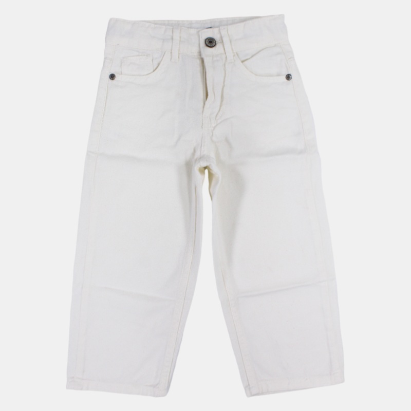 Girls White Gabardine Pants