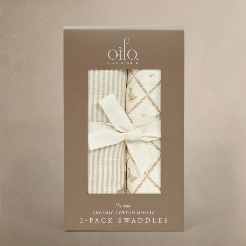 ‘BEAR’ & ‘DUCK’ – Muslin Swaddle Blanket Set