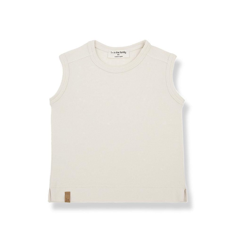1+ In The Family – Ribbed Tank Top – Cream