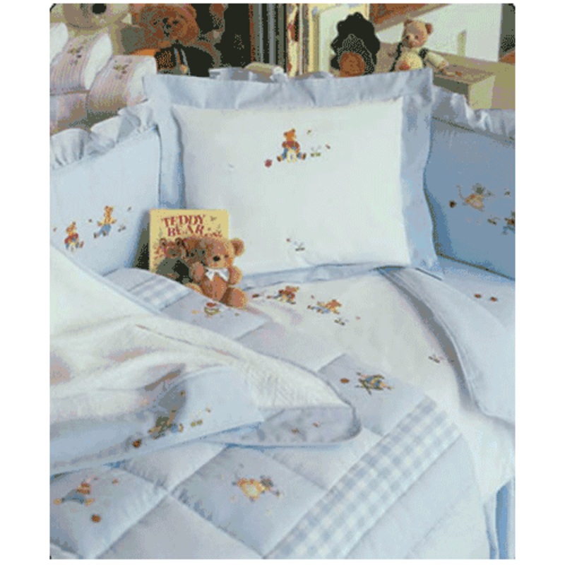 Gordonsbury Nursery Time Crib Bedding Set in Blue