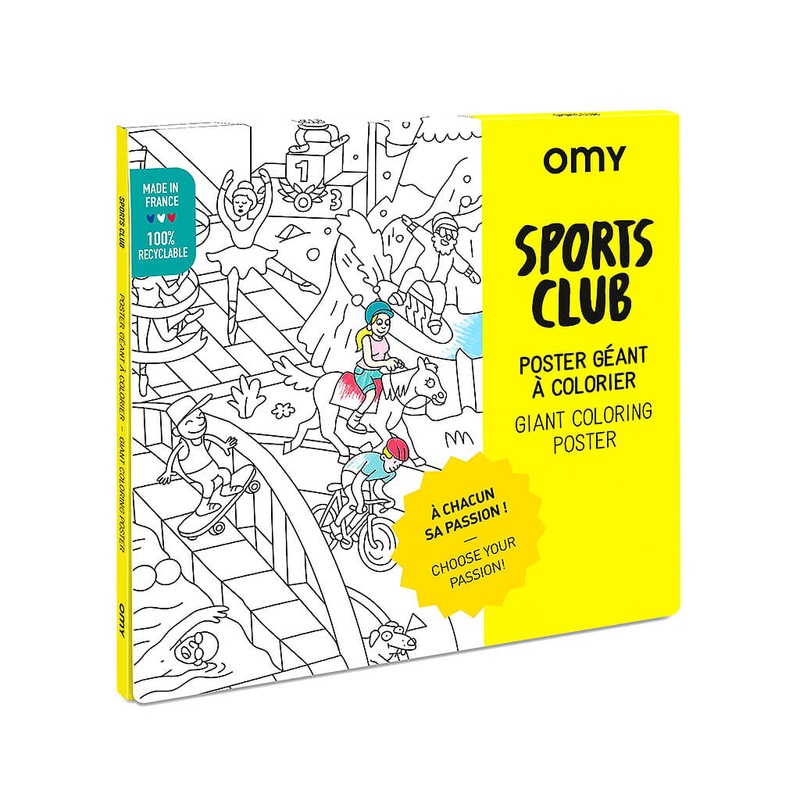 Omy Design Giant Frameable Coloring Poster Sports