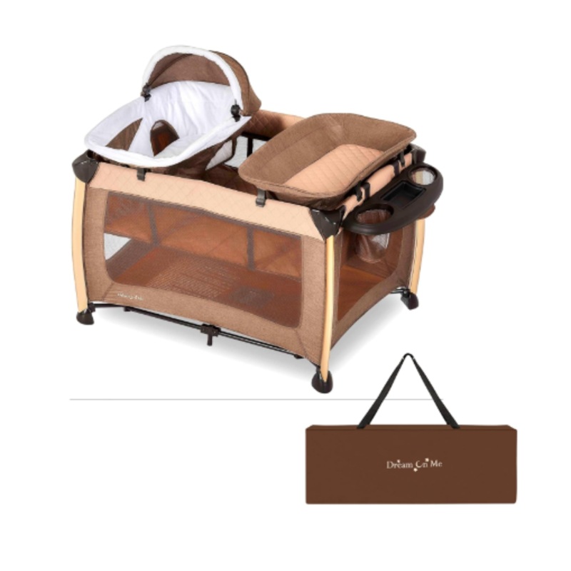Dream On Me Deluxe Nap N Pack 3-in-1 Convertible Playard, Beige