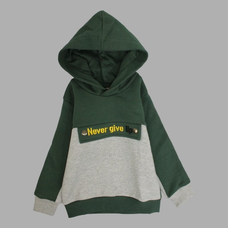 “Never Give Up” Long-Sleeved Hoodie