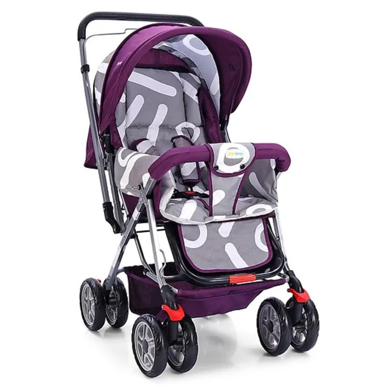 1 st Step Pram with Reversible Handle – Purple
