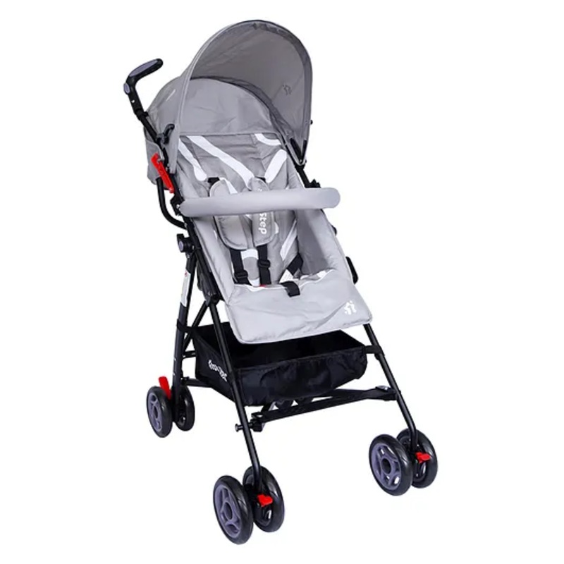 1st Step Jet Baby Stroller Pram with 5 Point Safety Harness and Adjustable Handles