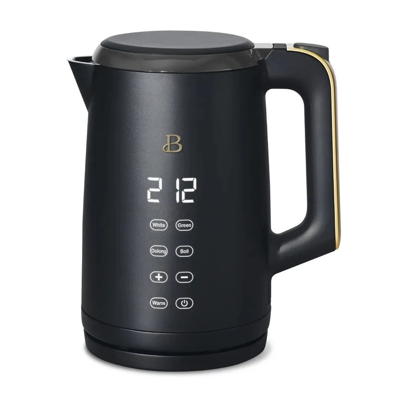 1.7-Liter Electric Kettle 1500 W with One-Touch Activation Black Sesame by Drew Barrymore