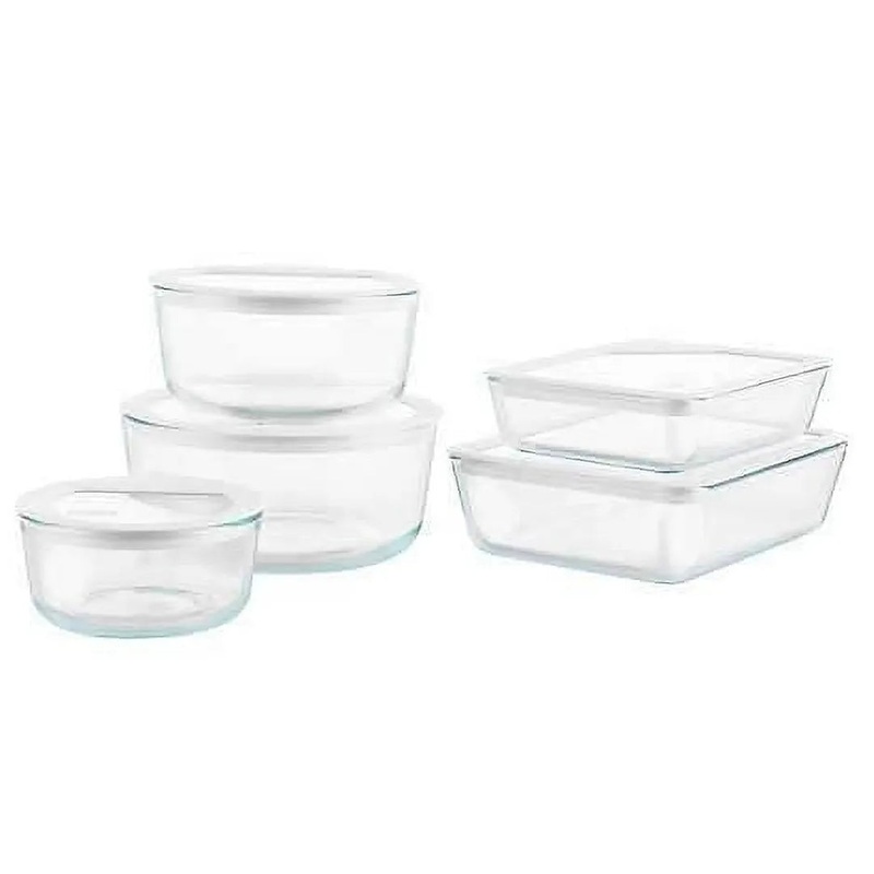 10-piece Ultimate Glass Food Storage Set – White