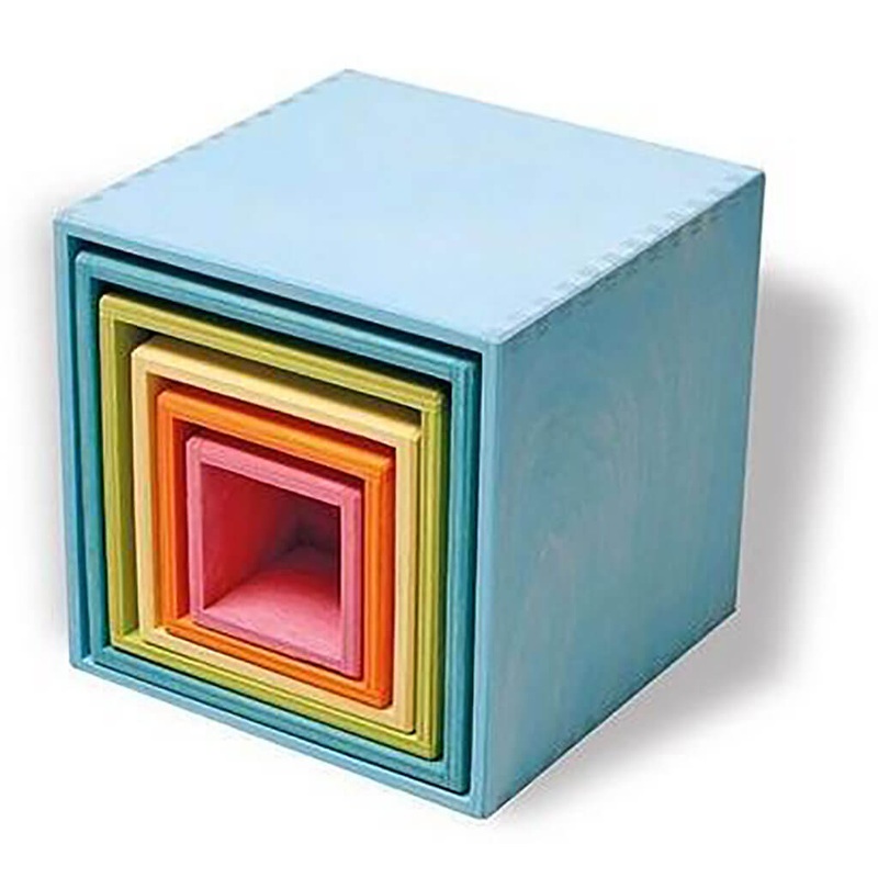 Authentic Grimm’s Large Stacking Boxes Set Pastel